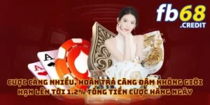 Cược Càng Nhiều, Hoàn Trả Càng Đậm Không Giới Hạn Lên Tới 1.2% Tổng Tiền Cược Hàng Ngày 1 Cược Càng Nhiều, Hoàn Trả Càng Đậm Không Giới Hạn Lên Tới 1.2% Tổng Tiền Cược Hàng Ngày